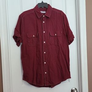 Old Bavy Island Linen short sleeve button down